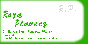 roza plavecz business card